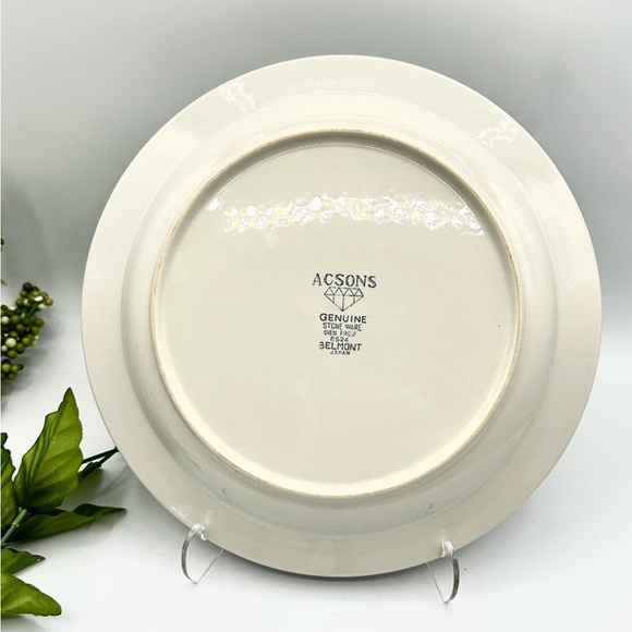 1960s MCM Acsons Stoneware Dinner Plate, Pattern is Belmont. - Picture 3 of 8